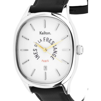 Montre Grande Colorama Kelton x Ines de la Fressange Paris acier - Noir
