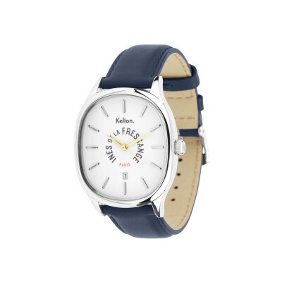 Montre Grande Colorama Kelton x Ines de la Fressange Paris acier - Bleu
