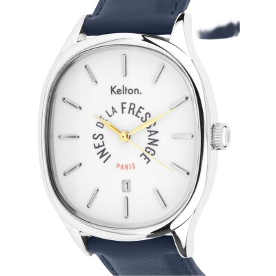 Montre Grande Colorama Kelton x Ines de la Fressange Paris acier - Bleu
