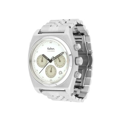 Kelton RC 24 Chrono Mecha-Quartz White Watch – Jubilee Strap