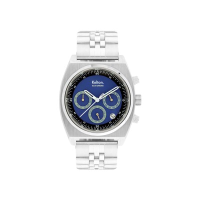 Montre Kelton RC 24 Chrono méca-quartz Bleu - Bracelet jubillee