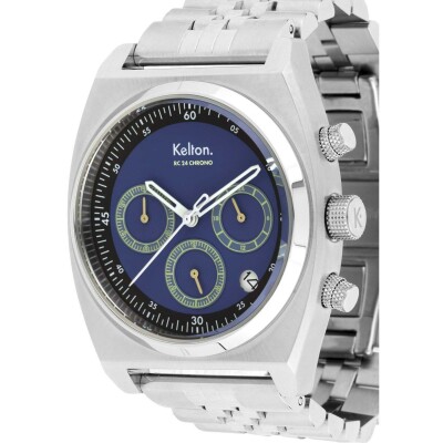 Montre Kelton RC 24 Chrono méca-quartz Bleu - Bracelet jubillee
