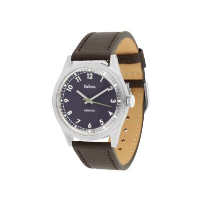 Montre Kelton Héritage Navy Epsom Marron
