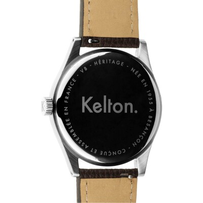 Montre Kelton Héritage Navy Epsom Marron

