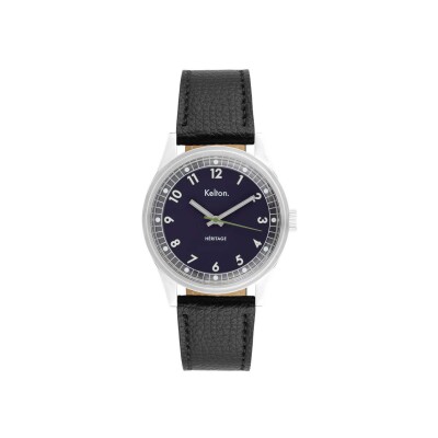 Montre Kelton Héritage Navy Epsom Noir
