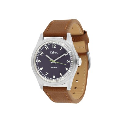 Montre Kelton Héritage Navy Epsom Camel
