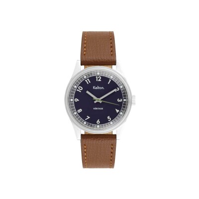 Montre Kelton Héritage Navy Epsom Camel
