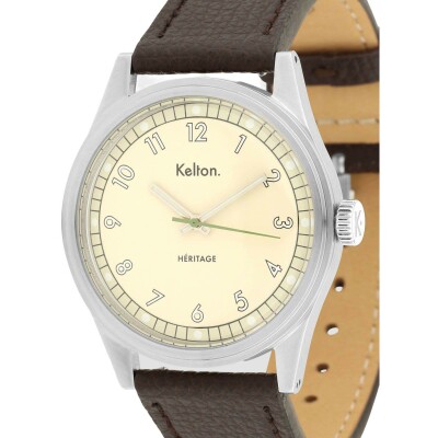Montre Kelton Héritage Champagne Epsom Marron
