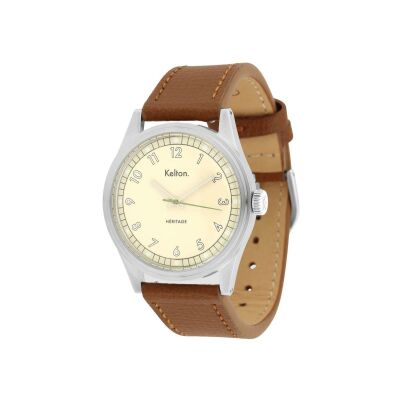Montre Kelton Héritage Champagne Epsom Camel
