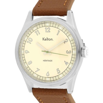Montre Kelton Héritage Champagne Epsom Camel
