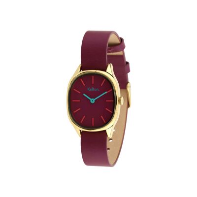 Coffret montre Kelton Colorama Prune et second bracelet