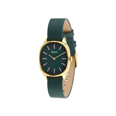 Coffret montre Kelton Colorama Laurier et second bracelet