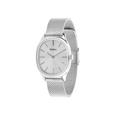 Montre Kelton Colorama Mesh Argent
