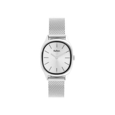 Montre Kelton Colorama Mesh Argent
