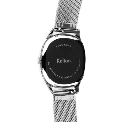 Montre Kelton Colorama Mesh Argent
