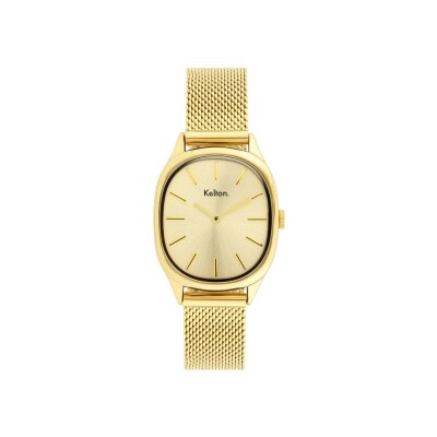 Montre Kelton Colorama Mesh Or 
