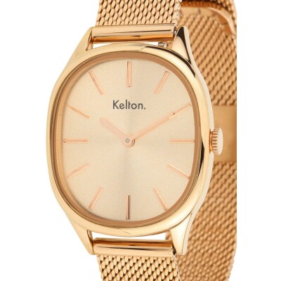 Montre Kelton Colorama Mesh Or Rose
