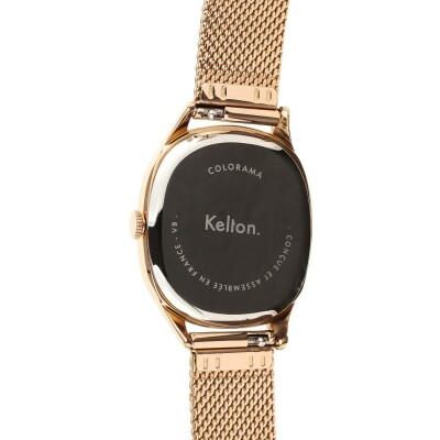 Montre Kelton Colorama Mesh Or Rose
