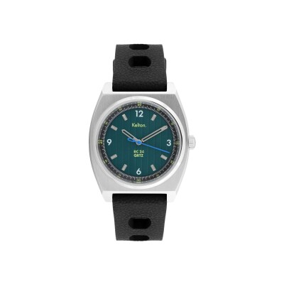 Montre Kelton RC24 Quartz verte – bracelet noir tropic racing
