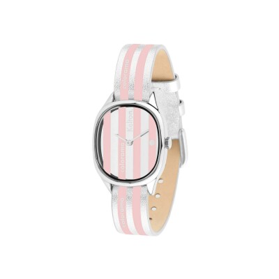 Montre Kelton Colorama rayée Peau