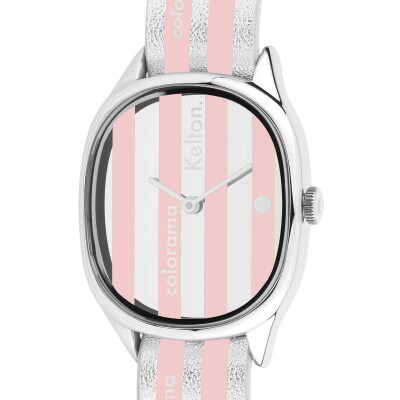 Montre Kelton Colorama rayée Peau