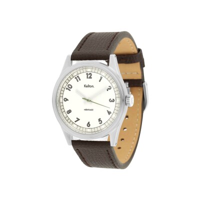 Kelton Heritage White Epsom Brown watch