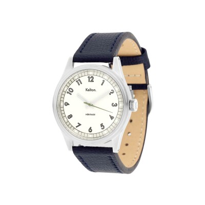 Kelton Heritage White Epsom Navy watch
