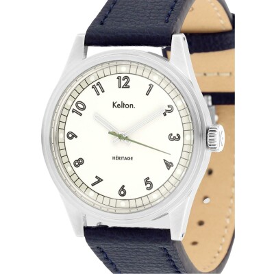 Montre Kelton Héritage Blanche Epsom navy