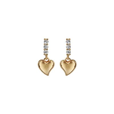 Boucles d'oreilles en plaqué or et oxydes de zirconium