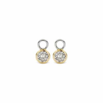 Charms pour boucles d'oreilles Ti Sento en argent, serti clos doré