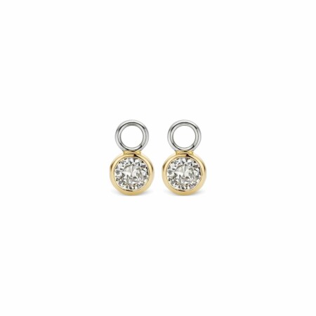 Charms pour boucles d'oreilles Ti Sento en argent, serti clos doré