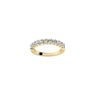 Alliance en or jaune et diamant