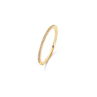 Bague One More Ischia Basic en or jaune et diamants bruns