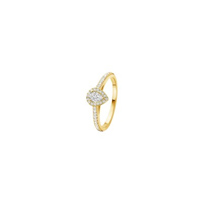 Bague en or jaune et diamant
