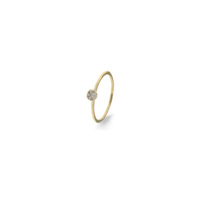 Bague en or jaune et diamants