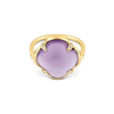 Bague Morganne Bello Songe en or jaune, améthyste et diamants