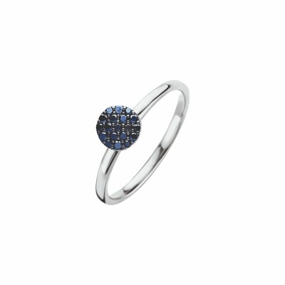 Bague One More Eolo en or blanc et diamants noirs