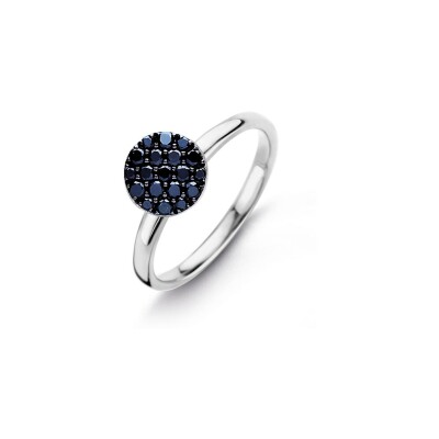 Bague One More Eolo en or blanc et diamants noirs