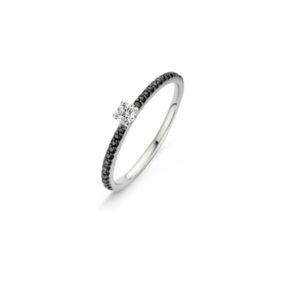 Bague One More Salina en or blanc, diamants et diamants noir