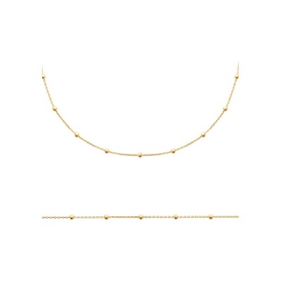 Collier en plaqué or, 45 cm