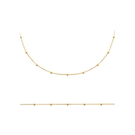 Collier en plaqué or, 45 cm