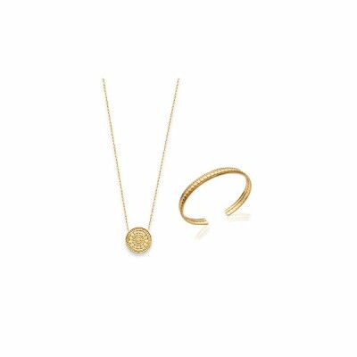 Collier en plaqué or, 45cm