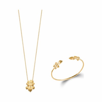 Collier en plaqué or, 45cm