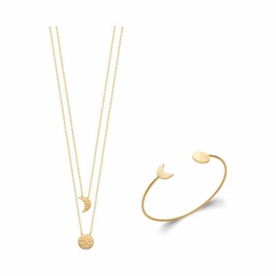 Collier en plaqué or, 45cm