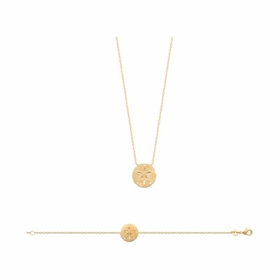 Collier en plaqué or, 45cm