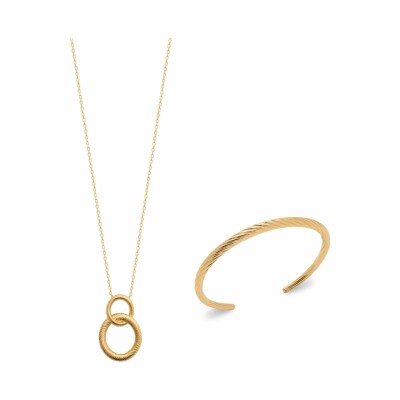 Collier en plaqué or, 45cm