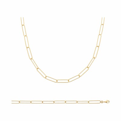 Collier en plaqué or, 45cm