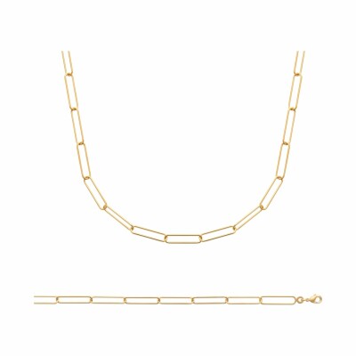 Collier en plaqué or, 45cm