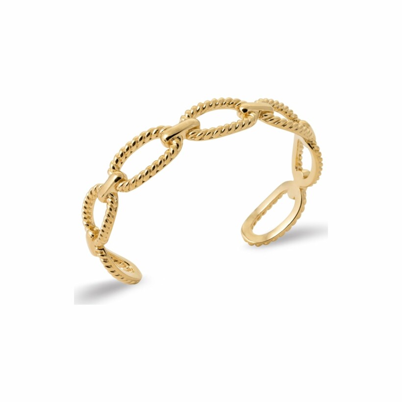 Bracelet jonc en plaqué or, 58cm