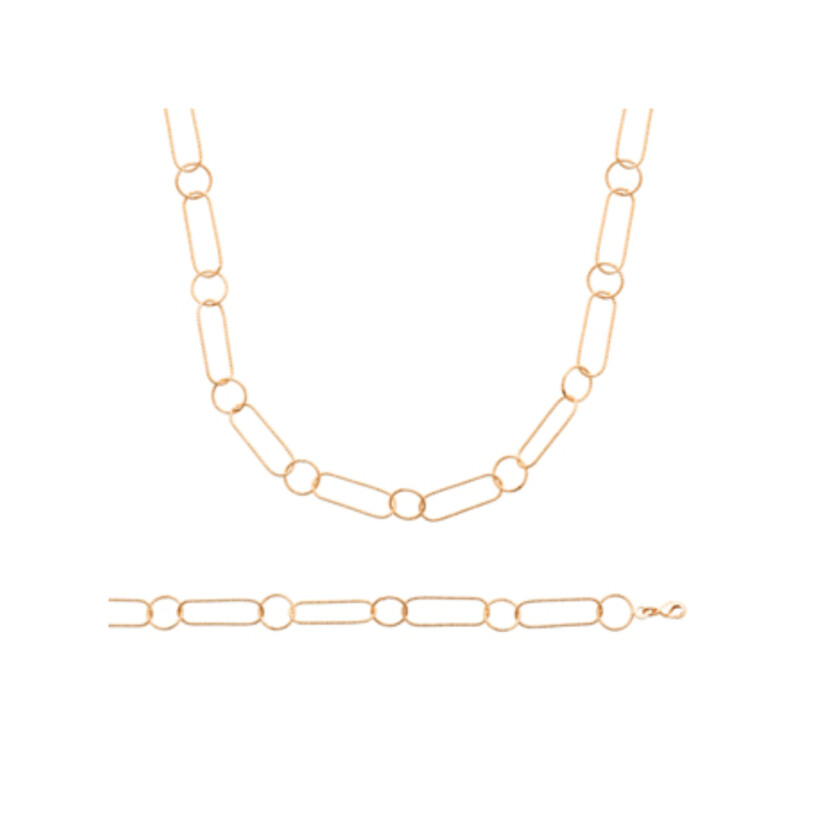 Collier en plaqué or, 45cm